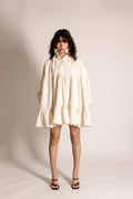 H-1 VESTIDO CORTO MANGA LARGA LINO TALIANO